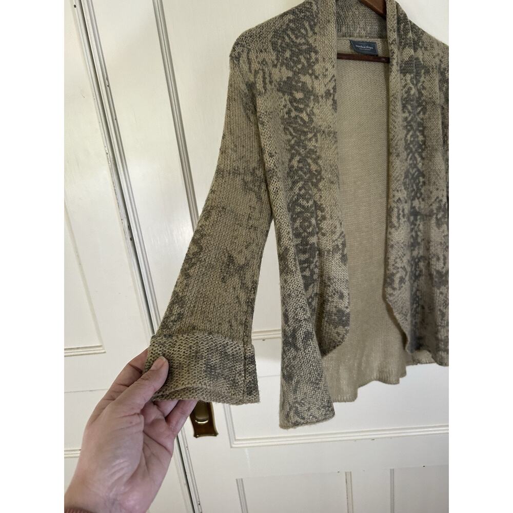 Wooden Ships Wool Blend Open Cardigan Womens Size X/S Tan Soft Comfort Boho - Picture 2 of 8